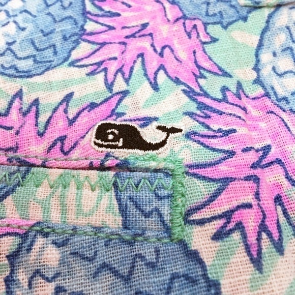 VINEYARD Vines Pineapple Catamaran Capri Pants Cropped Linen Cotton Blend - Picture 7 of 12